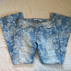 Floral Blue Jeans